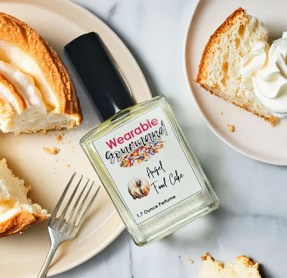 Angel Food Cake perfume bottle by Wearable Gourmand